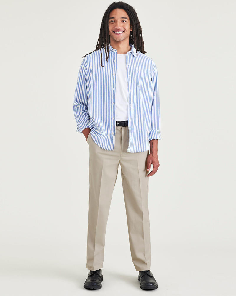 Cloud-Signature-Iron-Free-Khakis-Relaxed-Fit-with-Stain-Defender-front-A66040003